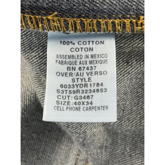 Vintage Y2K Polo Jeans Cell Phone Carpenter Denim Jeans Men 40 Gray Straight Leg - Picture 7 of 15